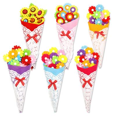 China Flower Craft Kit For Kids Make Your Own Flower Bouquet With Buds And Flower Vase Felt Art Toy About 11.5cm*30cm (Different styles and sizes vary slightly) for sale