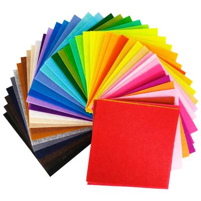 China Factory directly supply colorful felt handmade fabric non-woven fabric materials for kindergarten thickened non-woven fabric 40 color 10cm*10cm for sale