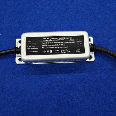 China 50W ioslated IP65 LED Driver 100-264VAC 27-42VDC 1200-1500mA 6KV PF>0.9 LED Driver with OVP and EMC SST-50W1A5-FKNI-A0AV for sale