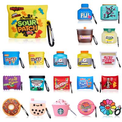 China Hot Sale Designers 3D Earphone Accessories Cute Silicone 3D Case Soft Silicone Case For Cover Candy Food Airpod Case For Airpod pro/3 for sale