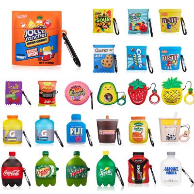 China Cute 3D PVC Case Fashionable Snacks Drink Milktea For Cola For Airpods Cover Case For Airpod 1/2 for sale