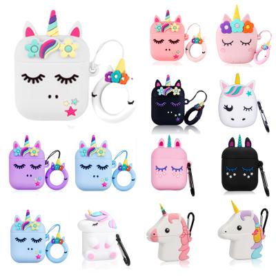 China New Cute Cartoon Cute Earphone Case PVC 3D Protective Case For Apple Airpods Cover Case Silicone For Airpod 1/2 for sale