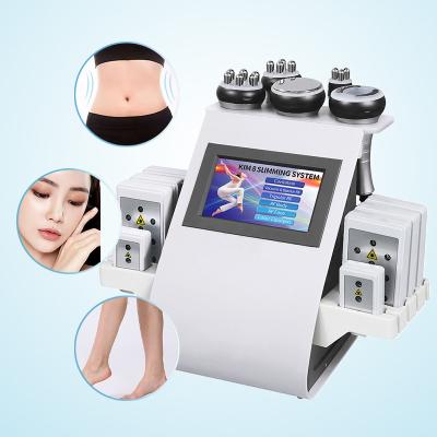 China Weight Loss S Shape Belly Vacuum Ultrasonic Cavitation System Lipolaser 40k RF Bipolar Fat Body Slimming 6 in 1 Lipo Cavitation Machine for sale