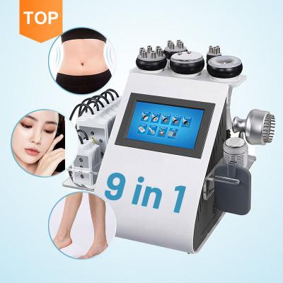 China Aijitech Weight Loss Fat Burner Size S Shape Ultra Ultrasonic 40k RF Cavitation Slimming Machine 9 in 1 Lipo Laser Vacuum Cavitation System for sale