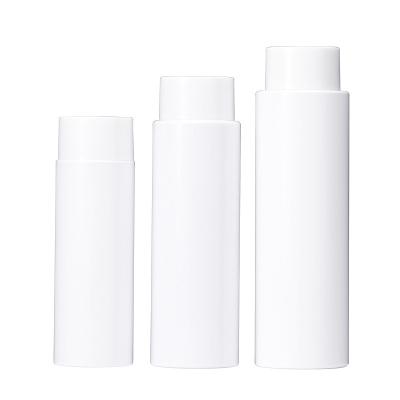 China Stain 100ml-200ml Plastic Bottle Material Packaging Water Bottle Inner Flat White Empty Cosmetic PET Shoulder Cap for sale