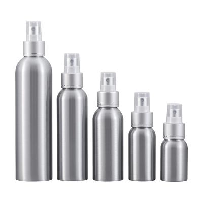 China Used for cosmetic stock 30ml-120ml toner manufacturers liquid material empty packaging bottle aluminum fine mist spray bottle for sale