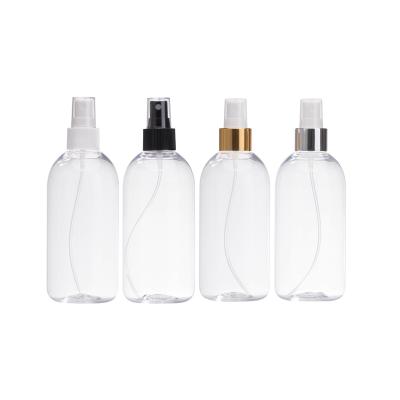 China Used for 300ml toner large capacity cosmetic packaging material toning empty transparent round shoulder spray plastic bottle water bottle for sale