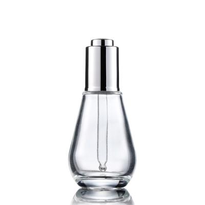 China Essential Oil Manufacturer-Customized Cosmetic Packaging Materials, 30ml Empty Bottles, Pressed Clear Glass Dropper Bottles for sale