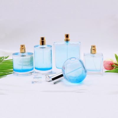 China Unique Eco-Friendly Custom Design Your Own Perfume Bottle High Quality Fine Mist Crimp 100ml Empty Clear Glass Perfume Bottle for sale