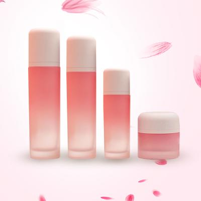 China Wholesale 30ml 50ml Glass Toner Spray Bottle Face Cream Jar 50g Eco-friendly Cosmetic Bottle Glass For Cosmetics Set for sale