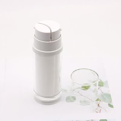 China Gold 25ml*2 Luxury Eco-friendly Acrylic Airless Cosmetic Bottle For Skin Care Packaging Double Chamber Plastic Airless Lotion Pump Bottles for sale