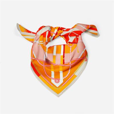 China New 2022 square fashion custom soft printing 53*53CM square silk scarf shawl for women for sale