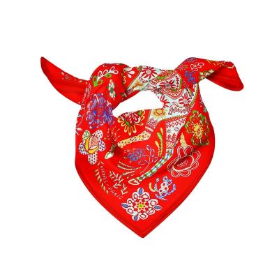 China Wholesale Square Small High Quality Soft Scarf Fashionable Spot Silk Neck Scarf For Women for sale