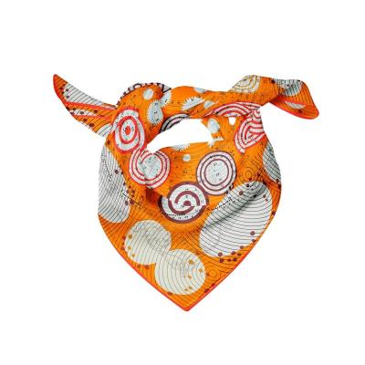 China Hot Selling Square Ladies Fashion Women Small Print Square Scarf Hair Band Silk Neck Scarf for sale