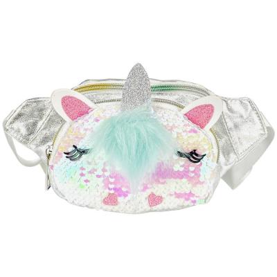 China Custom Logo Water Proof Unicorn Fanny Pack Waist Bag 2022 New Waist Bag Kids Shape Chest Bag for sale