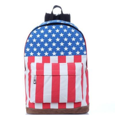 China Custom Water Proof Backpack New British American Flag Logo Male And Female College Students Shoulder Bag Fashion Rucksack for sale