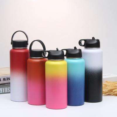 China 32oz 40oz Large Capacity Double Wall Vacuum Flask Sustainable Insulated Stainless Steel Sport Water Bottle for sale