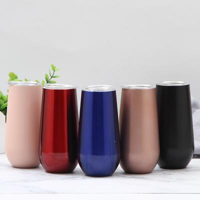 China Viable Hot Sale 6oz Amazon U Type Stainless Steel Egg Cup Vacuum Champagne Cup Party Mugs for sale