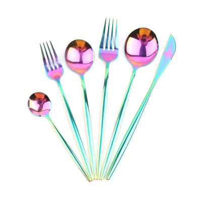 China Viable Frontier Stainless Steel Dinnerware Set Shimmers Western Portugese Dinnerware CIS Steak Knife Fork Spoon Spoon for sale