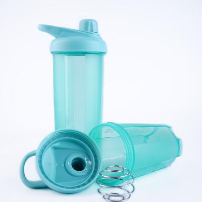 China Wholesale 500ml Gym Viable Sports Screw Lid Shaker Ball Plastic Cup Cheap Protein Shaker Bottle With Mixing Ball for sale