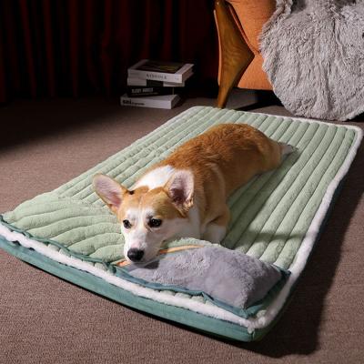 China Removable Cover Pet Winter Pad Cushion Pets Sleeping Beds Dogs Cats Super Soft Durable Mattress Removable Pet Mat for sale