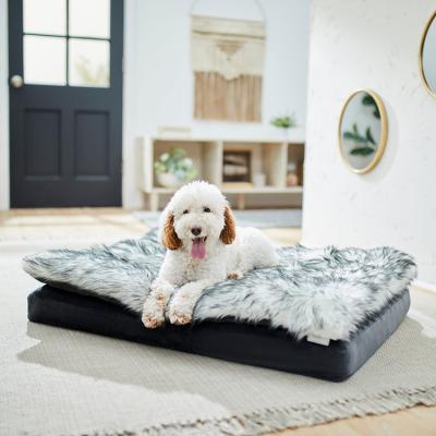 China New Design Waterproof Dog Beds Plush Bedding Mat Waterproof Memory Foam Luxury Washable Orthopedic Dog Beds for sale