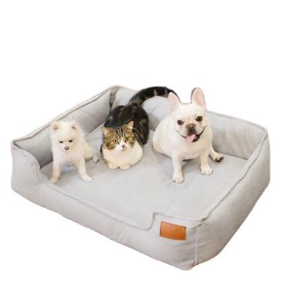 China New Designer Durable Dog Beds Waterproof Feel Dog Sofa Bed Large Sofa Dog Cooling Bed For Pets Resting In Summer for sale