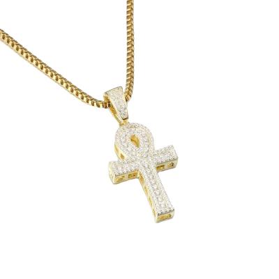 China Hiphop Jasen Jewelry Iced Out Ankh Jewelry Pendant Egyptian Cross Pendant for sale