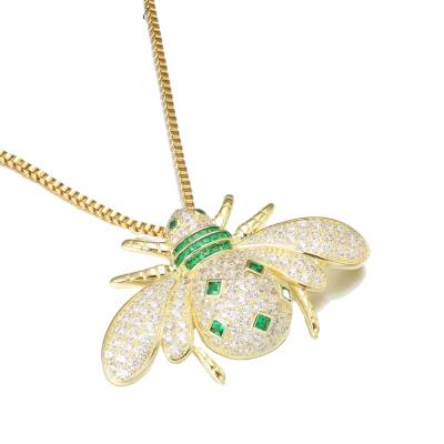 China Hiphop Jasen Jewelry Gold Plating Jewelry Flying Animal Ladybug Shaped Pendant for sale