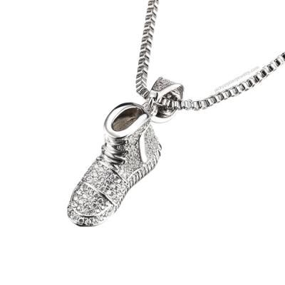 China Hiphop Gold Plated Silver CZ Sneaker Jewelry Pendant Pendant for sale