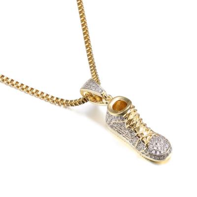 China Beautiful Cute JASEN JEWELRY Designs Women Pendant Or Hip Hop Iced Out 925 Silver Shoe Pendant Jewelry for sale