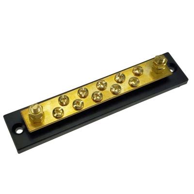 China Power Amomd 150A Busbar 150AMP 10 Screw Terminals Brass Bus Bar 150 Amp for sale