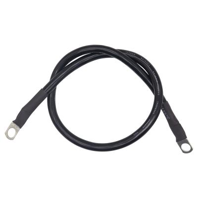 China Marine Amomd 60cm Black 100A 4AWG Copper Stamped Power Cable Wire 30cm Length With Ring Terminal For 12v DC Condition for sale