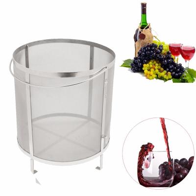 China Filter Beer Accept Customized Size 310x290mm 304 Stainless Steel Mesh Milk Strainer Bucket Beer Filter Barrels for sale