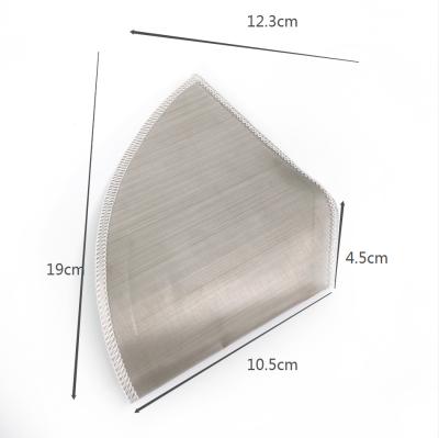 China Sustainable Paperless and Reusable Pour Over Coffee Filter Cloth, Stainless Steel Mesh Coffee Filter for sale