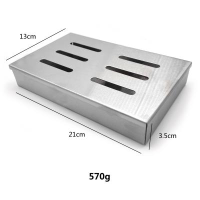 China High Quality Easily Cleaned Stainless Steel BBQ BBQ Grill Grilling Wood Chips Grill Smoking Charcoal Meat Box for sale