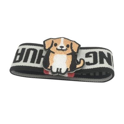 China Convenient Personalized Elastic Wristband Fabric Embroidered Wristband Custom Elastic Embroidery Wristband for Events and Kids for sale