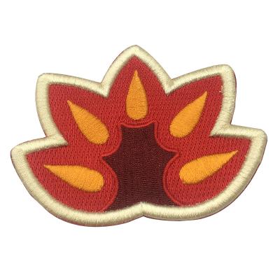 China 3D Embroidery Palms 3D Patch Custom Embroidery Iron On Patch For Textile Products for sale