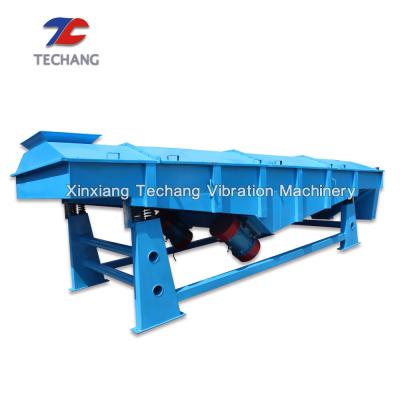 China Ore Factory Direct Sale DZSF Motor Vibrating Linear Vibrating Screen Wood for sale