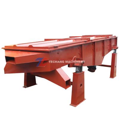 China Ore Large Capacity Vibrating Sand Sieve Machine Linear Vibrating Screen for sale