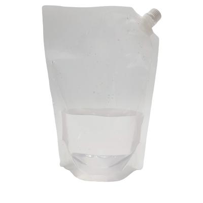 China Reusable Clear Plastic Barrier Flask Bags Travel Beverage Alcohol Liquid Liquor Packaging Beverage Spout Pouch for sale