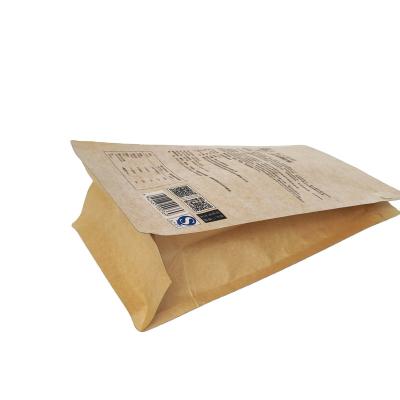 China Best Side Barrier Quality Kraft Paper Bag Eight Seal Gusset Pouch Coffee/Rice /tea/snack/food Packaging Bags for sale