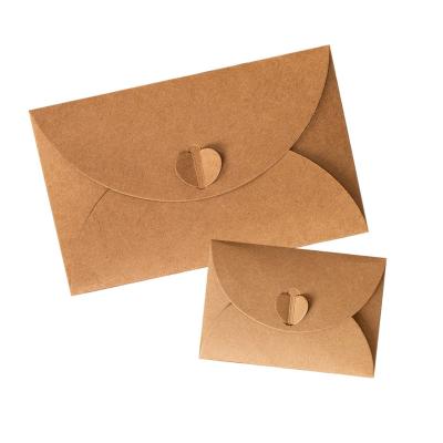 China Cards OEM Custom Eco-friendly Paper Envelopes Kraft Packaging Greeting Cards with Envelope for Gift Market for sale