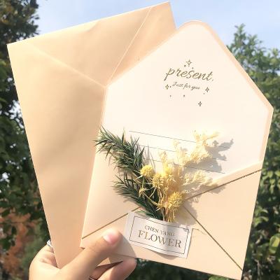 China Europe 2024 New design Thank You Cards Luxury Wedding Cards with Envelops for Wedding or Romantic Appointment for sale