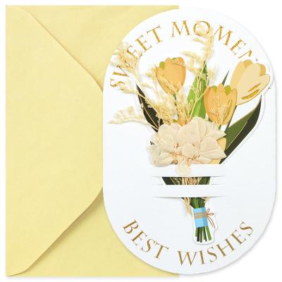 China Japan Lovely Wording Best Wishes Greetings Thanksgiving Birthday Card for Friend Mother Partner Sweet Moment for sale