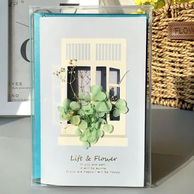 China Europe Vintage Window Scene Life Flower Greeting Cards with Envelopes Perfect for Sympathy, Thinking of You, Get Well for sale