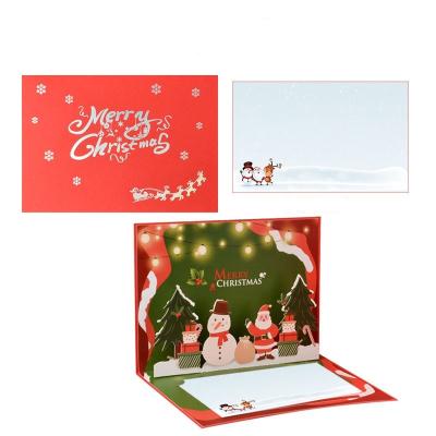 China Europe Blank Pop up Christmas Cards Bulk with Envelopes Assorted Decorations Merry Christmas Paper Card Multipack for sale