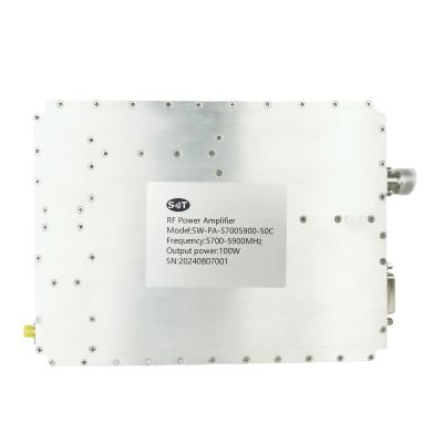 China 5700-5900MHz Amplificador de potencia RF de 100W: Solución de alto rendimiento, banda ancha y bajo ruido para comunicación inalámbrica en venta