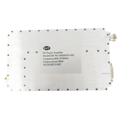 China 80W 400-470MHz High Efficiency UHF RF Power Amplifier met robuust ontwerp voor openbare veiligheid Te koop