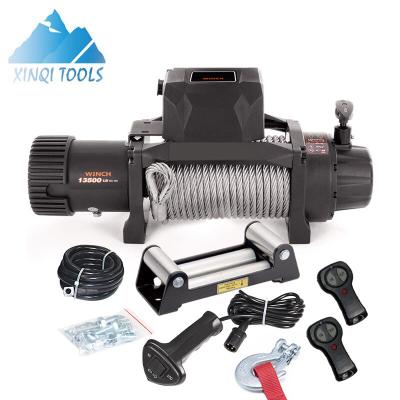 China XINQI AUTOMATIC Electric Car Winch/6125Kg 4x4 Off Road Winch Wireless Recovery 12v 13500Lb for sale